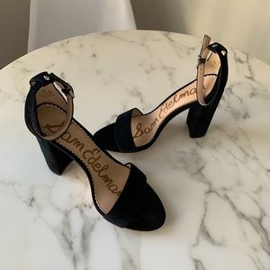 Sam Edelman Black Suede “Yaro” Heel. Size 6.5. 4-inch block heel. Worn once!
